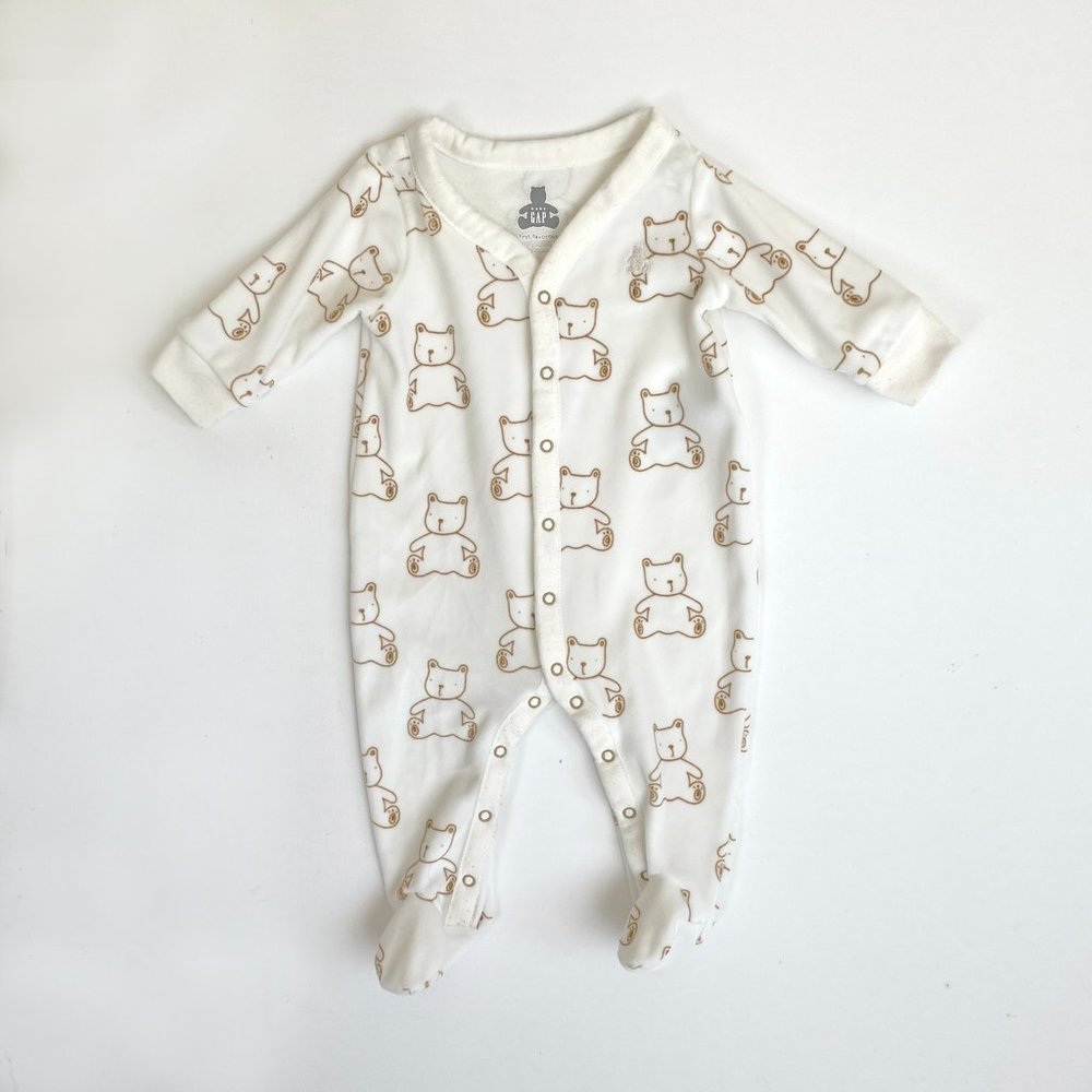 Baby GAP Button Up Footie Onesie